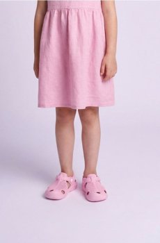 Сандалі на застібку - рожевий