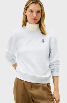 Женский голубой свитшот TERRY Голубой M Tommy Hilfiger WW0WW49418