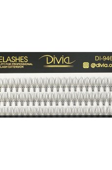 Ресницы пучковые Divia Eyelashes в кассете, 8 мм + 10 мм + 12 мм (Di946 mix)