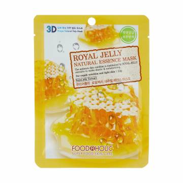 Тканевая 3D-маска для лица Food A Holic Natural Essence Mask Royal Jelly с маточным молочком, 23 г Тканевая 3D-маска для лица Food A Holic Natural Essence Mask Royal Jelly с маточным молочком, 23 г