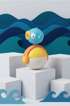 Хитка іграшка типу roly-poly – слон - різнобарвний