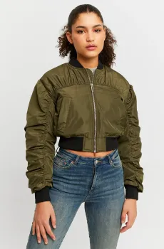 Женский оливковый бомбер Оливковый M Tally Weijl SJAPEROSSY