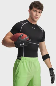 Мужская черная футболка UA HG Elite Comp SS-BLK Черный XL Under Armour 6015382-009