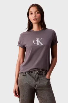 Женская серая футболка SS SEQUIN CK GRAPHIC TEE Серый XS Calvin Klein Jeans LV044E215G