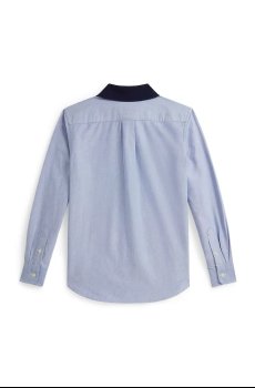 Детская хлопковая рубашка Polo Ralph Lauren