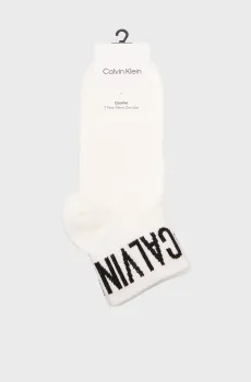 Мужские белые носки (2 пары) QUARTER Белый ONESIZE Calvin Klein 701236560