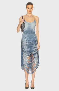 Женское голубое джинсовое платье DE-DRA-FSG Голубой S Diesel A17930 0CMBM