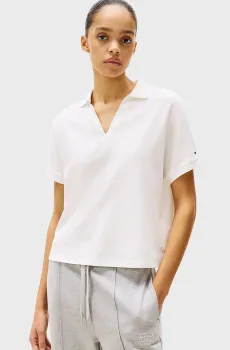Женское белое поло OPEN-NK RELAXED Белый S Tommy Hilfiger WW0WW44512
