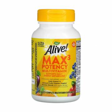 Мультивитамины Natures Way Alive! Max3 Potency Multivitamin, 90 таблеток Мультивитамины Natures Way Alive! Max3 Potency Multivitamin, 90 таблеток