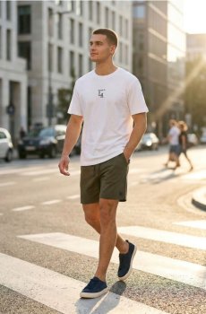 Спортивні шорти з шнурком - хакі