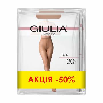Набор женских колготок Giulia Like 20 DEN, Daino, размер 4, 3 пары Набор женских колготок Giulia Like 20 DEN, Daino, размер 4, 3 пары