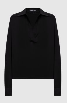 Черная блуза из шелка