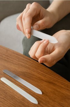 Пилочки для нігтів набір 3 шт. - різнобарвний