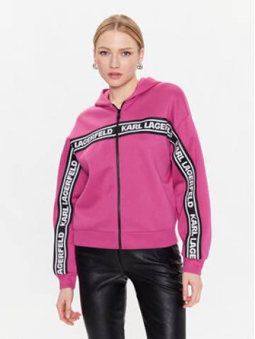 KARL LAGERFELD Світшот Double 226W1806 Рожевий Regular Fit KARL LAGERFELD Світшот Double 226W1806 Рожевий Regular Fit