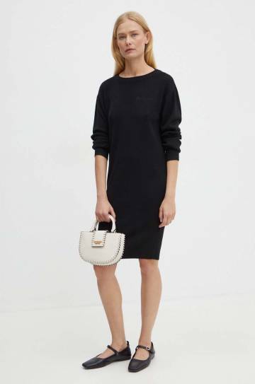 Платье с примесью шерсти Armani Exchange цвет чёрный mini облегающее 6DYA1J YME3Z Платье с примесью шерсти Armani Exchange цвет чёрный mini облегающее 6DYA1J YME3Z