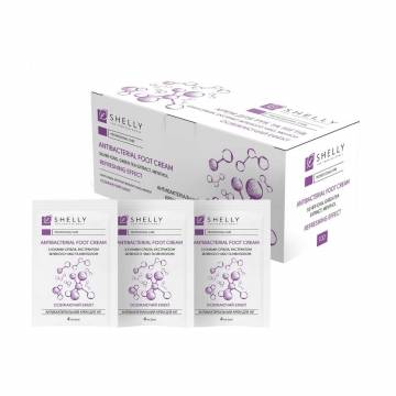 Антибактериальный крем для ног Shelly Antibacterial Foot Cream с ионами серебра, экстрактом зеленого чая и ментолом, 100*4 мл Антибактериальный крем для ног Shelly Antibacterial Foot Cream с ионами серебра, экстрактом зеленого чая и ментолом, 100*4 мл