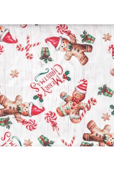Скатерть Ardesto Christmas Gingerbread красная, 140*180 см (ART08HG)