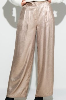 Штани wide leg - золотий