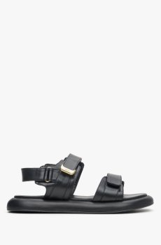 Сандалі шкіряні чорні Estro ER00113088