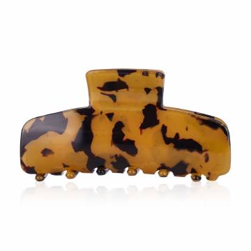 Заколка-краб для волос Tito Beauty Milena тигровая, желтая, 1 шт