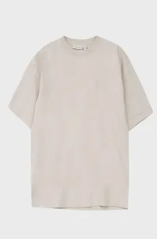 Мужская бежевая футболка INTERLOCK TEE Бежевый L Calvin Klein Jeans J30J326757