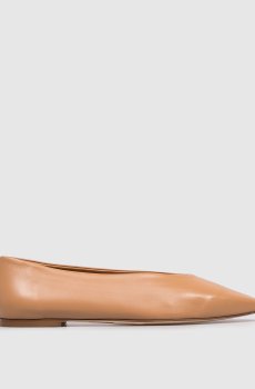 Коричневые кожаные балетки Betty