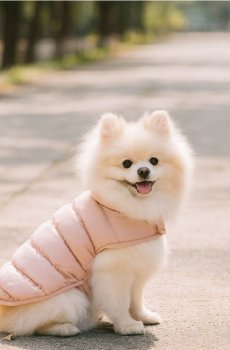 Стьобаний одяг для собаки - пастельний рожевий