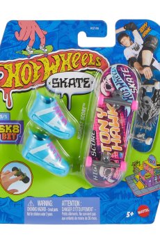 Игровой набор Hot Wheels Скейт и обувь для пальчиков, Highest Score, голубой, от 5 лет (HGT46)