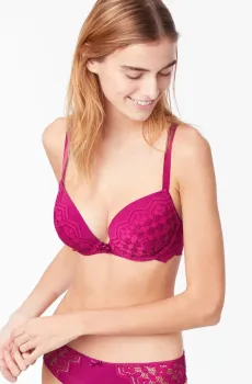 Женский розовый бюстгальтер с тонкой чашкой MOMENTO Розовый 75D Etam 6503703