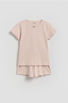 Reserved - Піжамний комплект з двох частин з візерунком «серденька» - пильно-рожевий - 627IN-39X