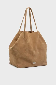 Женский бежевый замшевый шоппер Бежевый ONESIZE Bimba Y Lola 261BBCJ8Q.10080