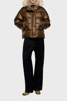 Женский коричневый пуховик Коричневый L Bimba Y Lola 252BR0432.10542