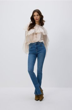 Reserved - Вузькі джинси з розрізом - синій - 557GE-50J