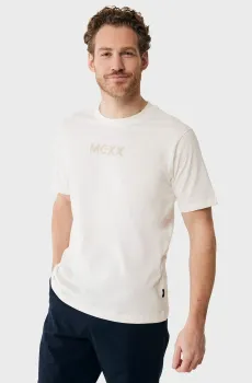 Мужская белая футболка Logo print t-shirt regular fit Белый XL Mexx MF007800751M