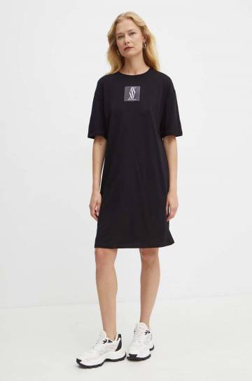 Хлопковое платье Armani Exchange цвет чёрный mini oversize 6DYA79 YJ3RZ Хлопковое платье Armani Exchange цвет чёрный mini oversize 6DYA79 YJ3RZ