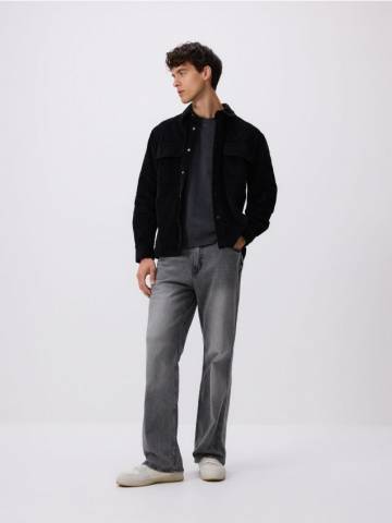 Reserved - Вельветова сорочка comfort fit - чорний - 058DO-99X