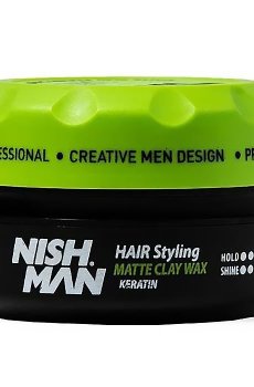 Мужская матовая глина для укладки волос Nishman Hair Styling Matte Clay Wax M2 Сильная фиксация, 150 мл