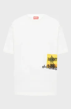 Мужская белая футболка T-BOGGY-V7 Белый L Diesel A23118 0PLAT