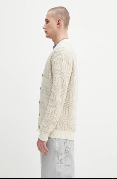 Шерстяной кардиган Drôle de Monsieur Le Cardigan Torsades Bicolore