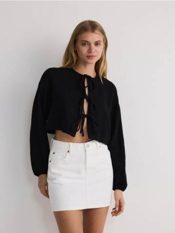 Reserved - Джинсова спідниця міні - білий - 965AA-00J