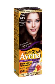 Cтойкая крем-краска для волос Acme Color Avena Rich Color 043 Темно-каштановый, 133 мл