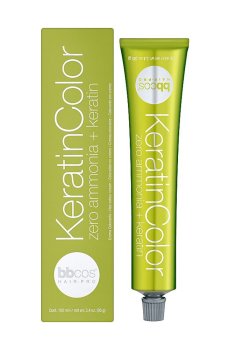 Уценка! Безаммиачная краска для волос BBcos KeratinColor Hair Cream, 8/21 блонд светло-пепельный фиолетовый, 100 мл