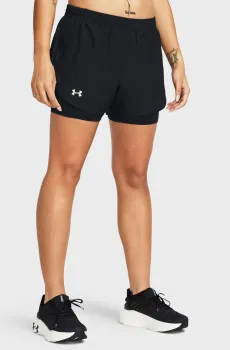 Женские черные шорты UA Fly By 2-in-1 Shorts Черный XL Under Armour 1382440-001