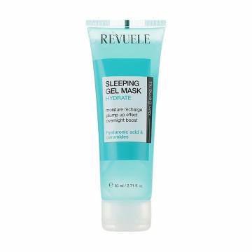 Увлажняющая ночная гелевая маска для лица Revuele Sleeping Gel Mask Hydrate, голубая, 80 мл Увлажняющая ночная гелевая маска для лица Revuele Sleeping Gel Mask Hydrate, голубая, 80 мл