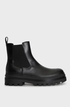 Мужские черные кожаные челси LUGGED CHELSEA BOOT Черный 43 Calvin Klein YM0YM01069