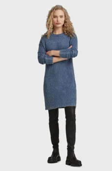 Женское синее платье Loose overdyed Синий S G-Star RAW D23784,D467