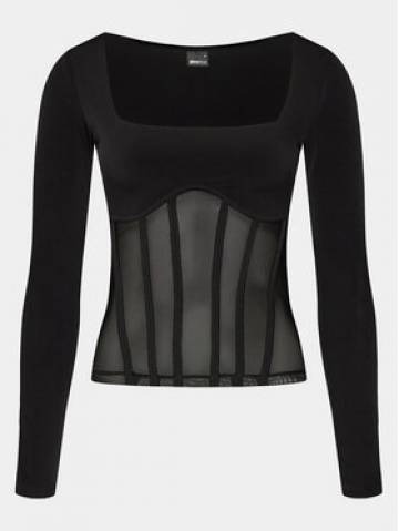 Gina Tricot Блузка 21551 Чорний Slim Fit Gina Tricot Блузка 21551 Чорний Slim Fit