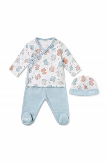 Детский хлопковый комплект Tous Colors цвет зелёный Colors.2102