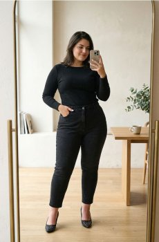 Джинси mom fit - чорний