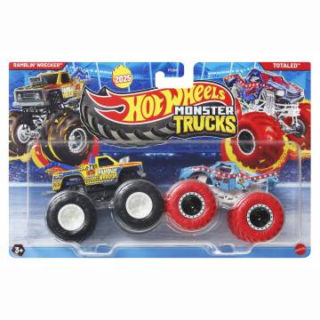 Набір автомоделей Hot Wheels Monster trucks Ramblin wrecker vs Totaled (FYJ64/JCC67) Набір автомоделей Hot Wheels Monster trucks Ramblin wrecker vs Totaled (FYJ64/JCC67)